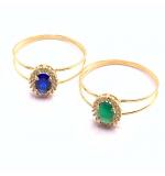 Anel em ouro 18k com 19 zirconias - 2ANZ0114